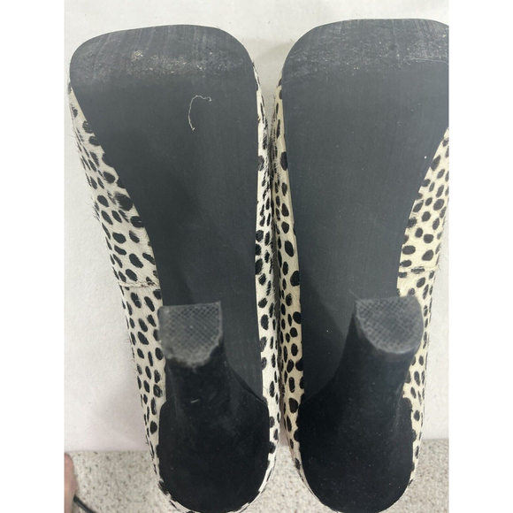 Womans Naughty Monkey Ivory Black Polka Dot Platform Pumps Size 8 - Picture 8 of 9